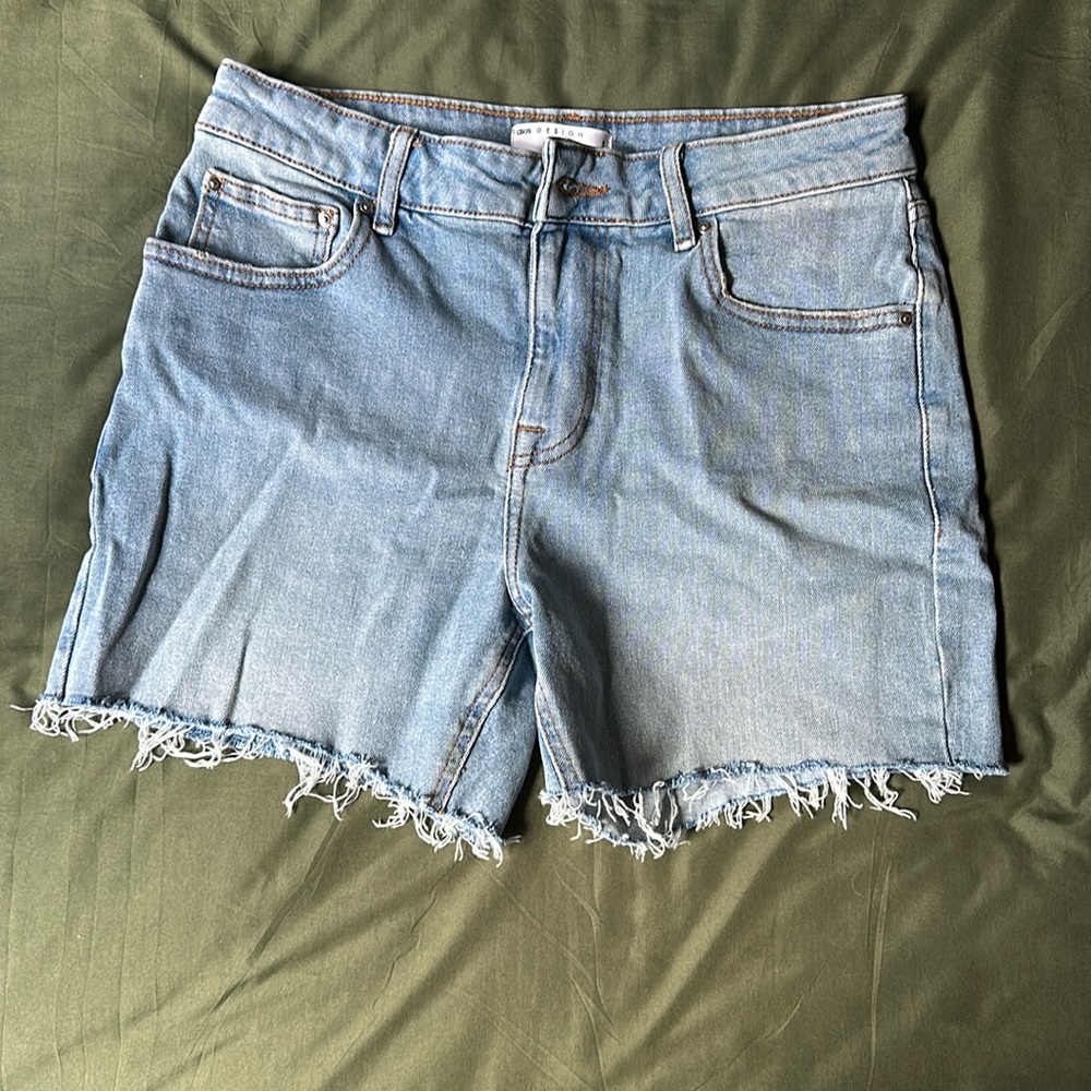 Blue jean ASOS long shorts